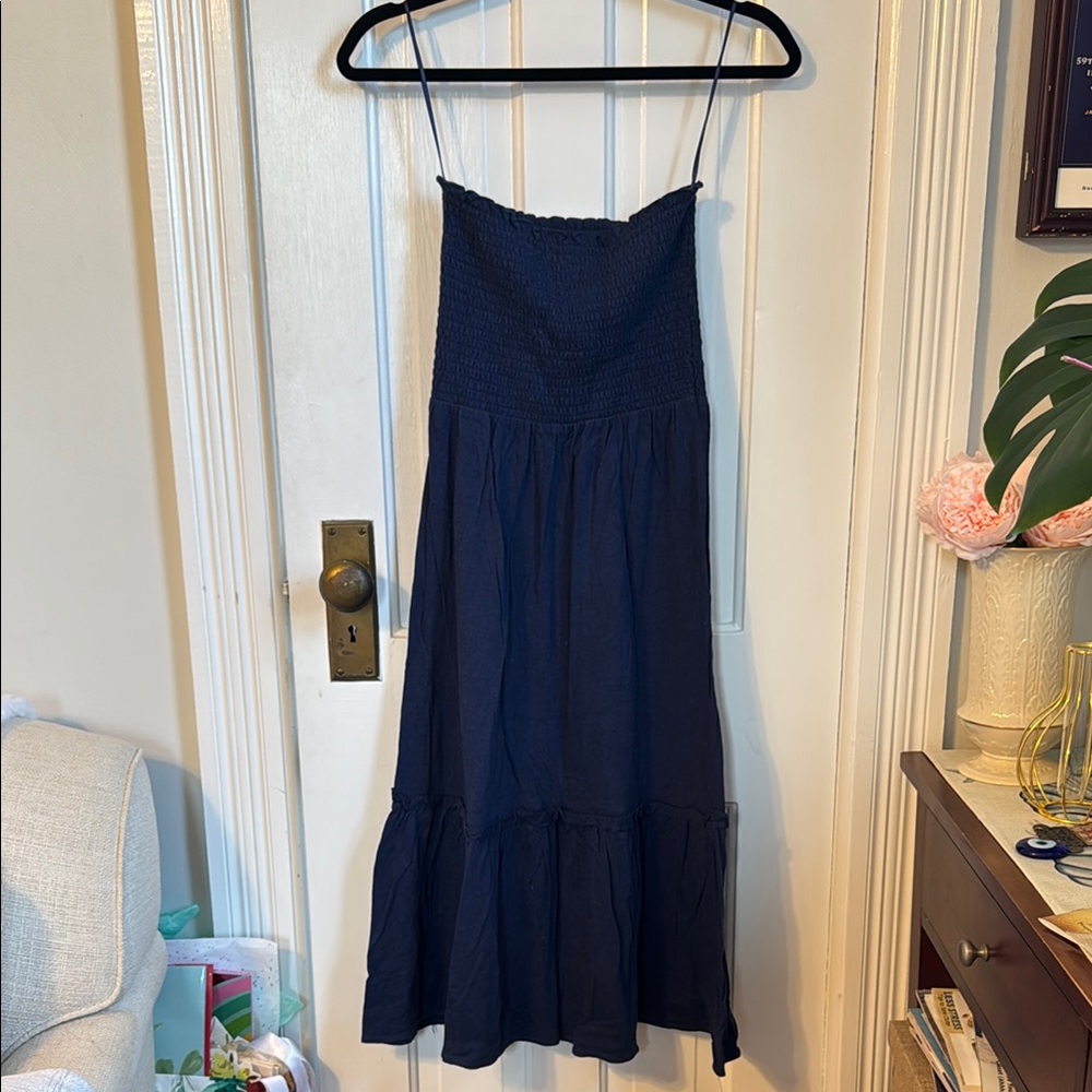 American Eagle Outfitters Blue Ruffled Tiered Sundress